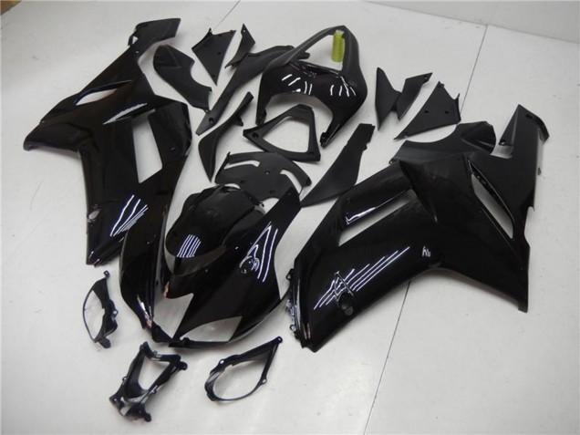 2007-2008 Glossy Black Kawasaki ZX6R Abs Motorcycle Fairing Canada