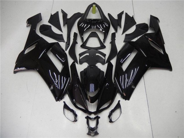 2007-2008 Glossy Black Kawasaki ZX6R Abs Motorcycle Fairing Canada