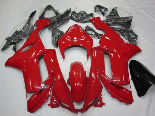 2007-2008 Red Kawasaki ZX6R Motorcycle Fairings Canada