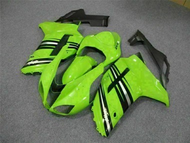 2007-2008 Green Black Kawasaki ZX6R Motorcycle Fairing Kits Canada