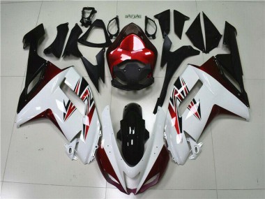 2007-2008 White Black Red Kawasaki ZX6R Motorcycle Fairings Canada