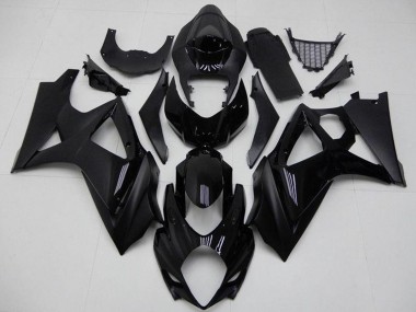 2007-2008 Glossy Black Matte Black No Decal Suzuki GSXR 1000 Motorcycle Fairings Canada