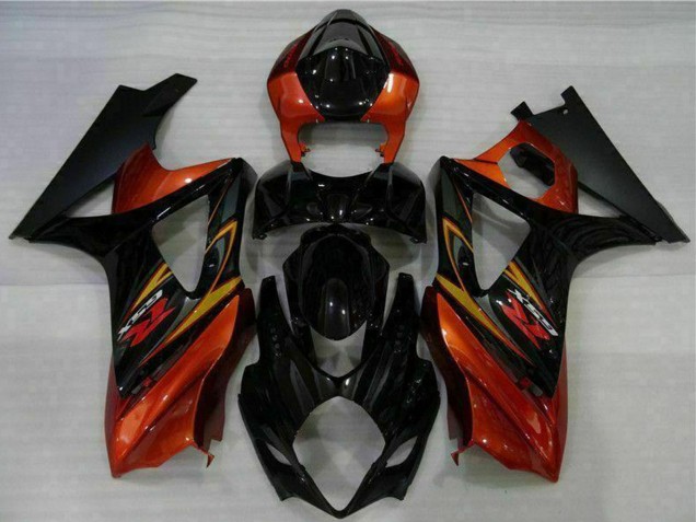 2007-2008 Black Orange Suzuki GSXR 1000 Motorcycle Fairings Canada