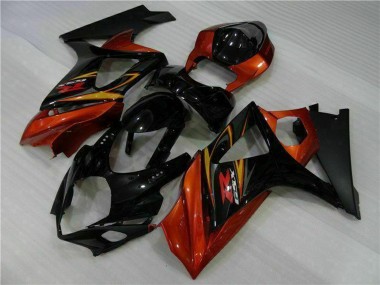 2007-2008 Black Orange Suzuki GSXR 1000 Motorcycle Fairings Canada