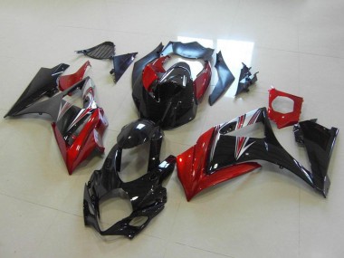 2007-2008 Red Glossy Black No Decal Suzuki GSXR 1000 Motorcycle Fairings Canada