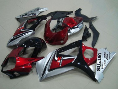 2007-2008 Red Silver Glossy Black Suzuki GSXR 1000 Motorcycle Fairing Canada