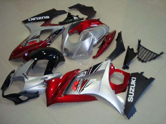 2007-2008 Red Silver Glossy Black Suzuki GSXR 1000 Motorcycle Fairings Canada