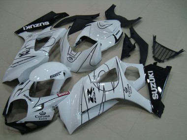 2007-2008 White Black Corona Suzuki GSXR 1000 Motorcycle Fairings Canada