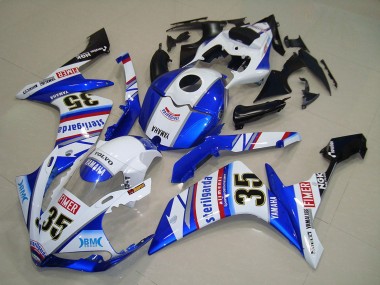 2007-2008 White Blue Red Black Volvo Sterilgarda Yamalube Fimer 35 Yamaha YZF R1 Motorcycle Fairings Canada