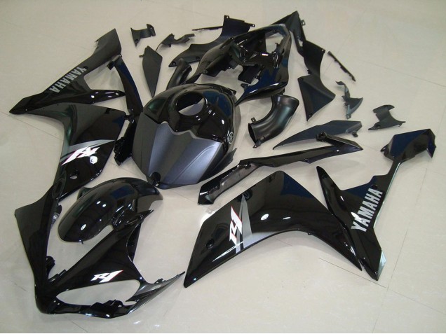 2007-2008 Glossy Black Matte Black White Decal Yamaha YZF R1 Motorcycle Fairings Canada