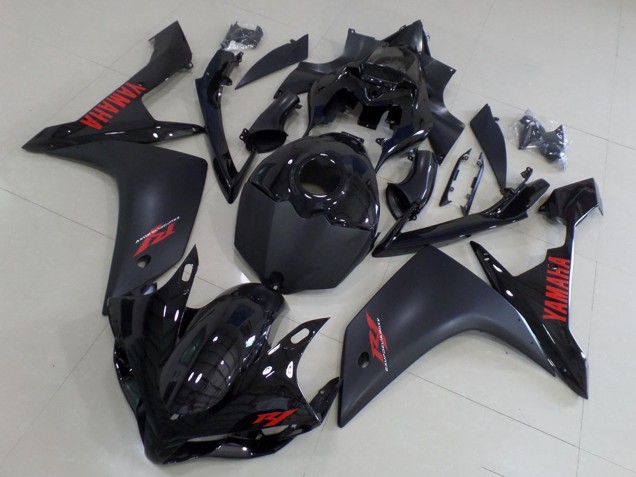 2007-2008 Glossy Black Matte Black Red Yamaha YZF R1 Motorcycle Fairings Canada
