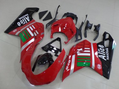 2007-2014 Red Silver Green Glossy Black Alice Sandisk Ducati 848 Motorcycle Fairings Canada