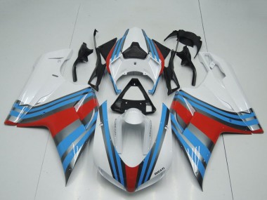 2007-2014 White Blue Red Ducati 848 1098 1198 Motorcycle Fairings Canada
