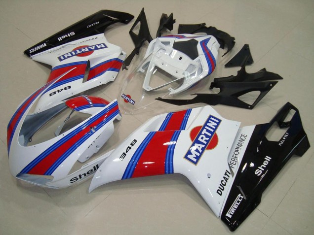 2007-2014 White Red Green Glossy Black Martini Ducati 848 Motorcycle Fairings Canada