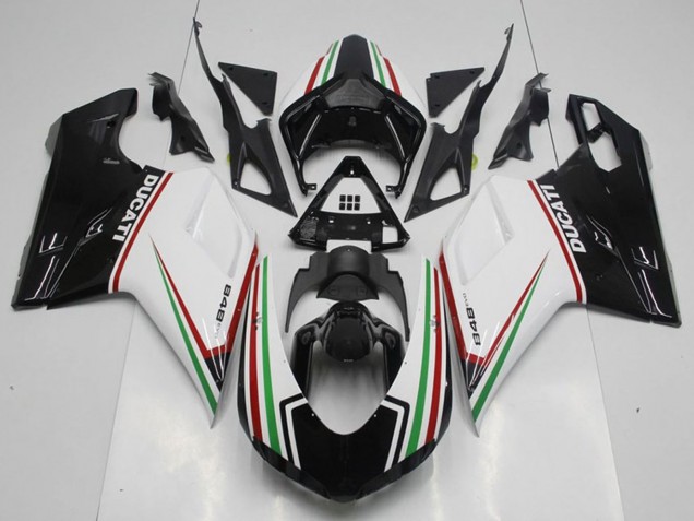 2007-2014 White Red Green Glossy Black Ducati 848 Motorcycle Fairing Kits Canada