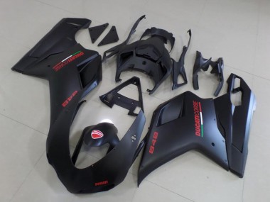2007-2014 Matte Black Red Ducati 848 Motorcycle Fairings Canada