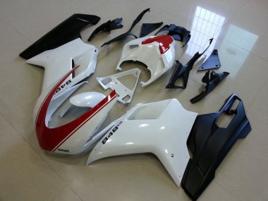 2007-2014 White Red Matte Black Ducati 848 Motorcycle Fairings Canada