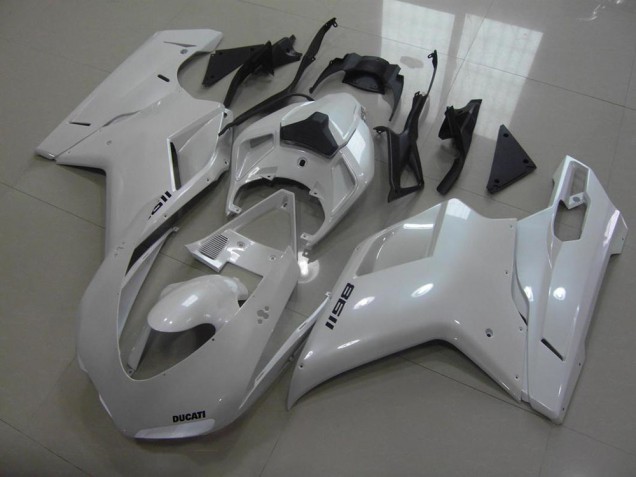 2007-2014 Glossy White Ducati 1198 Motorcycle Fairings Canada