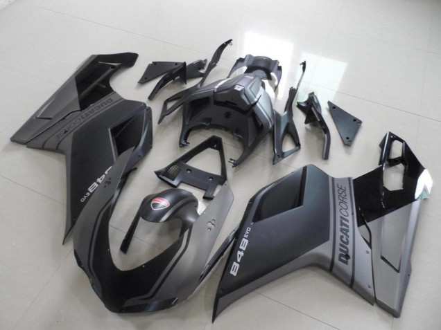 2007-2014 Grey Matte Black Ducati 848 Motorcycle Fairings Canada