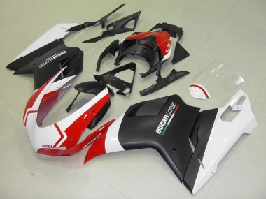 2007-2014 White Red Matte Black Corse Ducati 1098 Motorcycle Fairings Canada