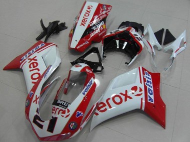 2007-2014 White Red Glossy Black Valsir Xerox OEM Style 21 Ducati 848 1098 1198 Motorcycle Fairings Canada