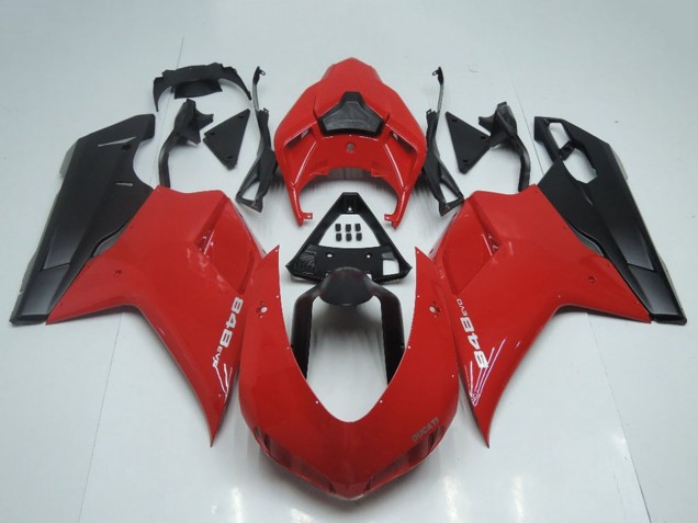 2007-2014 Red Matte Black OEM Style Ducati 848 Motorcycle Fairings Canada