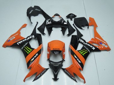2008-2010 Orange Black Green Monster Kawasaki ZX10R Motorcycle Fairings Canada