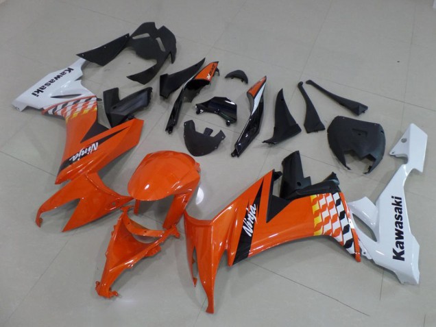 2008-2010 White Orange Black Kawasaki ZX10R Motorcycle Fairings Canada