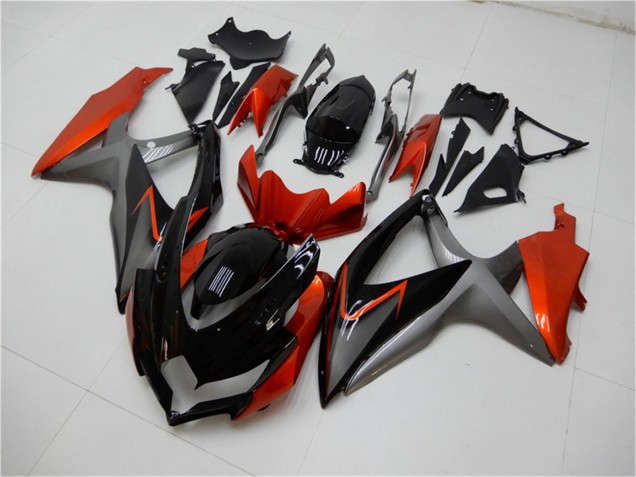 2008-2010 Orange Grey Glossy Black Suzuki GSXR 600/750 Motorcycle Fairings Canada