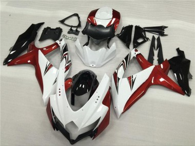 2008-2010 White Red Glossy Black Suzuki GSXR 600/750 Motorcycle Fairings Canada