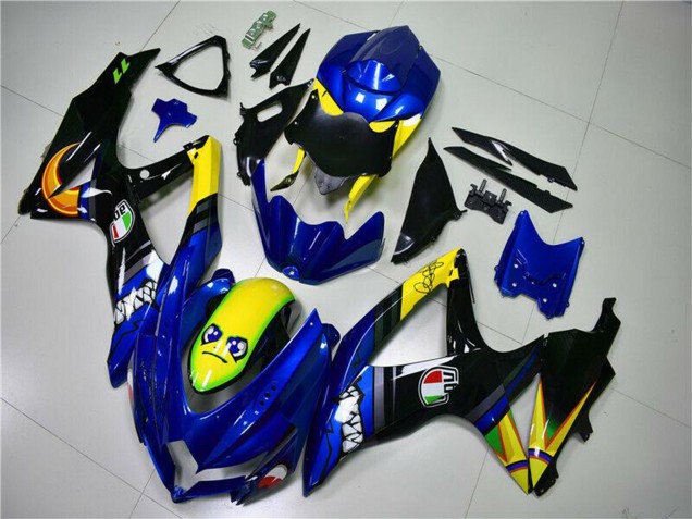 2008-2010 Blue Yellow Shark Suzuki GSXR 600/750 Motorcycle Fairings Canada