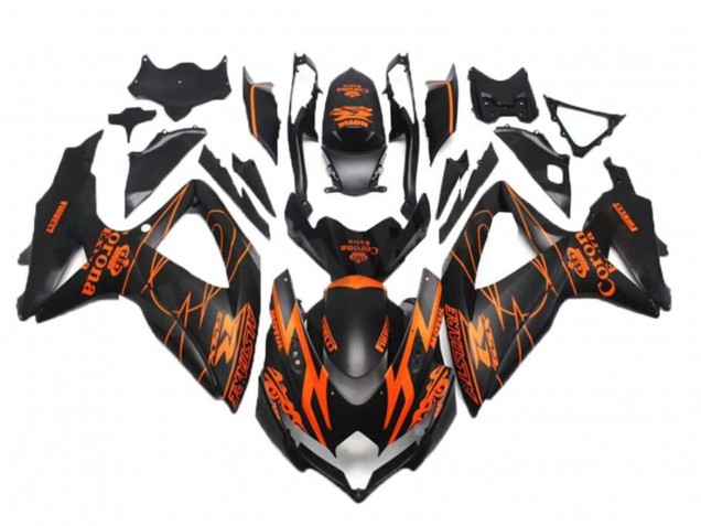 2008-2010 Matte Black Orange Alstare Corona Motul Suzuki GSXR 600/750 Motorcycle Fairings Canada