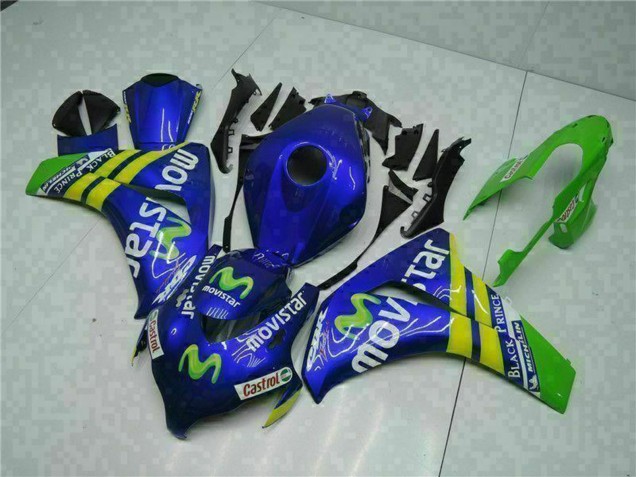 2008-2011 Blue Yellow Green MoviStar Castrol Honda CBR1000RR Motorcycle Fairings Canada