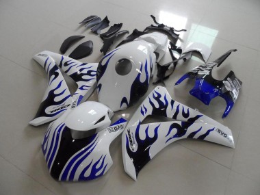 2008-2011 White Blue Flame Racing Honda CBR1000RR Motorcycle Fairings Canada