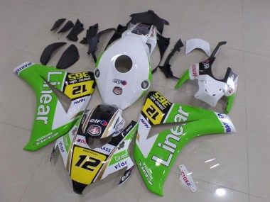 2008-2011 White Green Yellow Glossy Black Linear 12 Honda CBR1000RR Motorcycle Fairings Canada