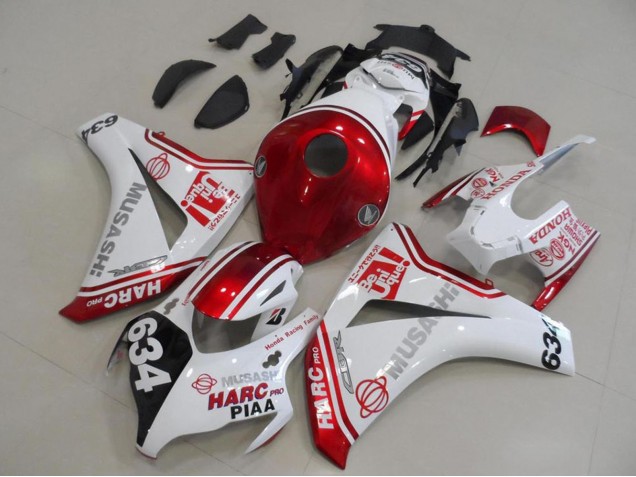 2008-2011 White Red Black HARC Pro PIAA 634 Honda CBR1000RR Motorcycle Fairings Canada