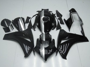 2008-2011 Glossy Black Silver Stripe Honda CBR1000RR Motorcycle Fairings Canada