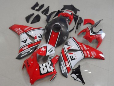 2008-2011 White Red Matte Black Dunlop Fiamm 88 Honda CBR1000RR Motorcycle Fairings Canada
