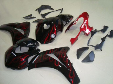 2008-2011 Glossy Black Red Flame Racing Honda CBR1000RR Motorcycle Fairings Canada