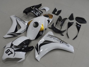 2008-2011 White Gold Glossy Black 87 Honda CBR1000RR Motorcycle Fairings Canada