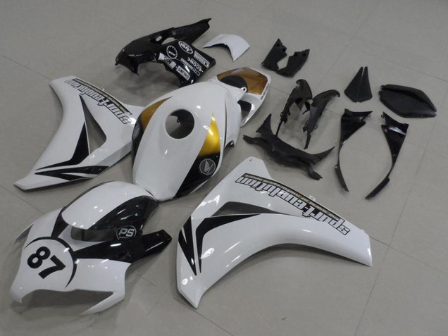 2008-2011 White Gold Glossy Black 87 Honda CBR1000RR Motorcycle Fairings Canada