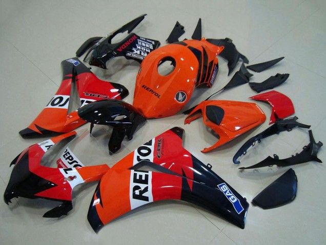 2008-2011 Orange White Red Glossy Black Repsol Honda CBR1000RR Abs Fairings Canada