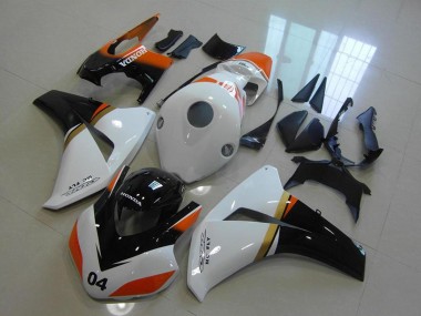 2008-2011 White Orange Glossy Black Racing Honda CBR1000RR Motorcycle Fairings Canada