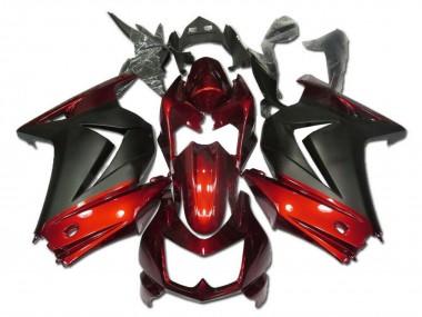 2008-2012 Red Matte Black Kawasaki EX250 Motorcycle Fairings Canada