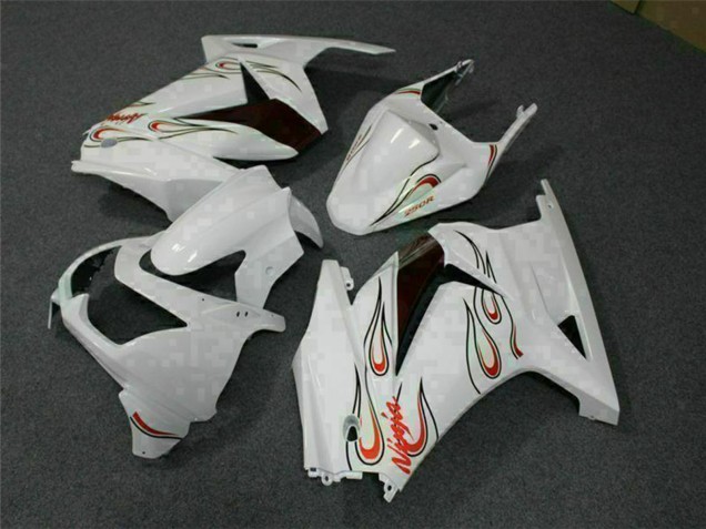 2008-2012 White Red Kawasaki EX250 Motorcycle Fairings Canada