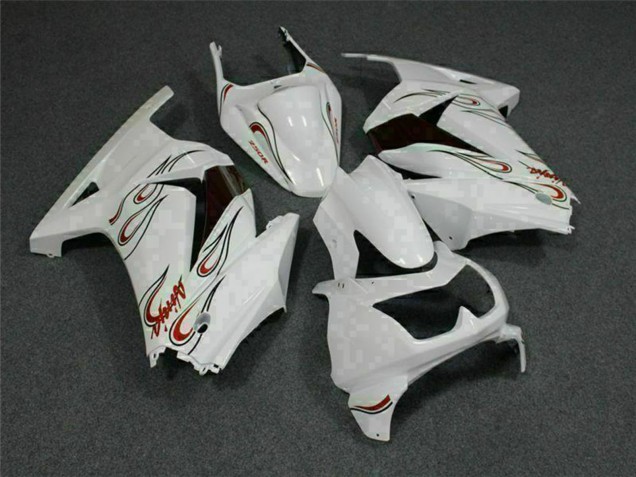 2008-2012 White Red Kawasaki EX250 Motorcycle Fairings Canada