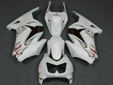 2008-2012 White Red Kawasaki EX250 Motorcycle Fairings Canada