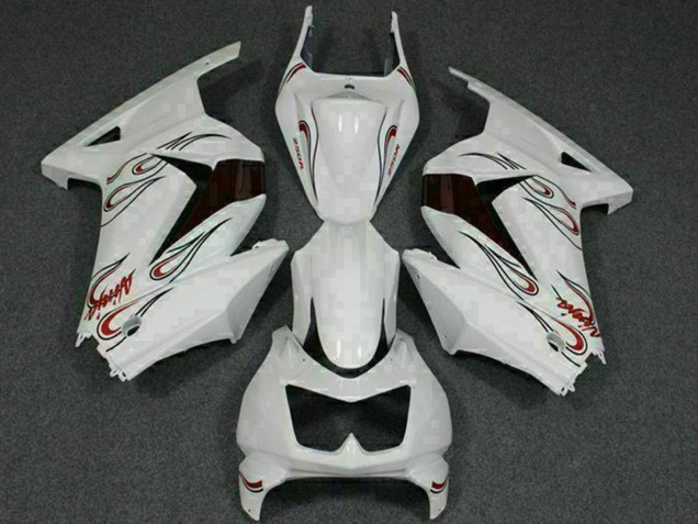 2008-2012 White Red Kawasaki EX250 Motorcycle Fairings Canada