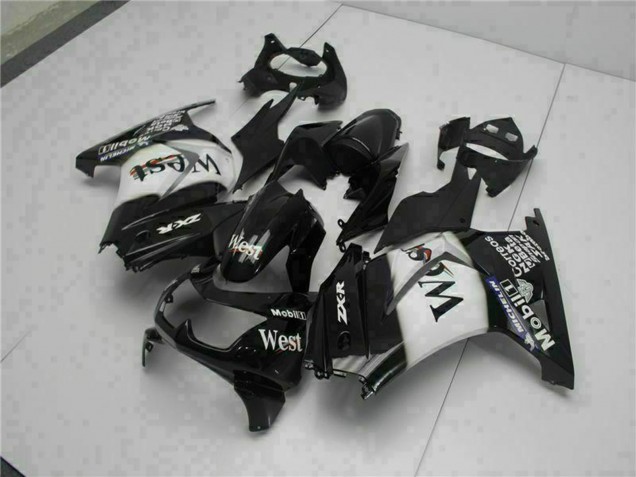 2008-2012 Glossy Black White West Kawasaki EX250 Motorcycle Fairings Canada