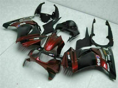 2008-2012 Glossy Black Maroon Red Kawasaki EX250 Motorcycle Fairings Canada